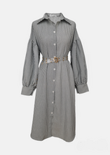 Load image into Gallery viewer, CARLINA Long blouse Black striped