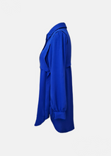 Load image into Gallery viewer, Electric blue shirt tunic