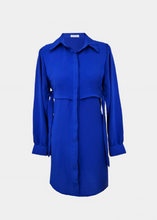 Load image into Gallery viewer, Electric blue shirt tunic