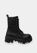 Load image into Gallery viewer, Flat ankle boots Black