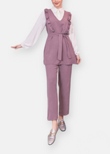 Load image into Gallery viewer, ALYSSE 2 piece set Lila&White