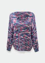 Laden Sie das Bild in den Galerie-Viewer, FELIS Strickpullover aus 100% Baumwolle Rosa Blau