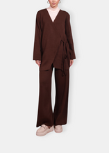 Load image into Gallery viewer, NAOS Brown Knit Kimono Set
