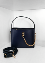 Load image into Gallery viewer, Sac seau à anse Bleu marin