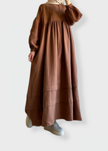 Load image into Gallery viewer, Robe Mousseline Brun