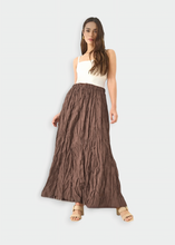 Load image into Gallery viewer, Jupe froissé Taupe