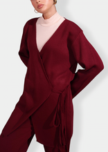 Load image into Gallery viewer, NAOS Bordeaux Knit Kimono Set