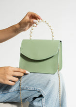 Load image into Gallery viewer, Sac à main perlé Vert menthe