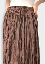 Load image into Gallery viewer, Jupe froissé Taupe