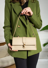 Load image into Gallery viewer, Beige baguette bag