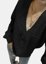 Load image into Gallery viewer, SYRMA Black Cardigan