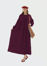 Load image into Gallery viewer, Robe Mousseline Bordeaux