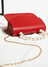 Load image into Gallery viewer, Sac à main perlé Rouge