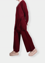 Load image into Gallery viewer, NAOS Bordeaux Knit Kimono Set