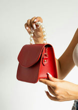 Load image into Gallery viewer, Sac à main perlé Rouge