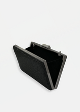 Load image into Gallery viewer, Black rhinestone evening bag