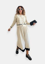 Load image into Gallery viewer, MIRA White & Black Mesh Skirt Set