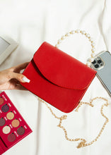 Load image into Gallery viewer, Sac à main perlé Rouge