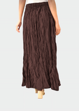 Charger l'image dans la galerie, Jupe froissé Brun chocolat