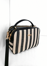 Load image into Gallery viewer, Sac coton Noir & Blanc crème