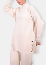 Load image into Gallery viewer, VEGA Cream White Button Knit Set