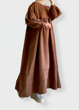 Load image into Gallery viewer, Robe Mousseline Brun