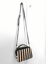 Load image into Gallery viewer, Sac coton Noir & Blanc crème