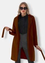 Load image into Gallery viewer, Mid-length Brown Coat