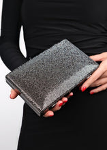 Load image into Gallery viewer, Sac de soirée avec strass Gris anthracite