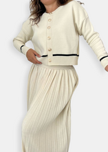 Load image into Gallery viewer, MIRA White & Black Mesh Skirt Set