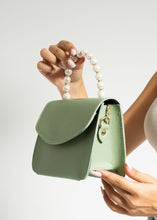 Load image into Gallery viewer, Sac à main perlé Vert menthe