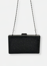Load image into Gallery viewer, Black rhinestone evening bag