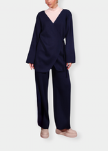 Load image into Gallery viewer, NAOS Blue Knit Kimono Set