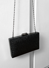 Load image into Gallery viewer, Black rhinestone evening bag