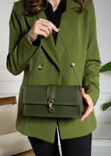 Load image into Gallery viewer, Khaki green baguette bag