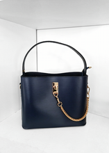 Load image into Gallery viewer, Sac seau à anse Bleu marin