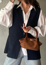 Load image into Gallery viewer, NUNKI Tobacco Blue Bucket Bag