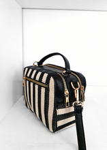 Load image into Gallery viewer, Sac coton Noir & Blanc crème