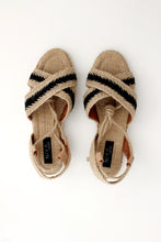 Load image into Gallery viewer, CALIS Black Rattan Sandals