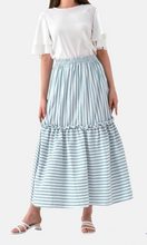 Load image into Gallery viewer, TAPIA Pleated skirt Blue & White