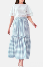 Load image into Gallery viewer, TAPIA Pleated skirt Blue & White
