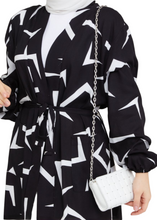 Charger l&#39;image dans la galerie, BORAGO Kimono Noir &amp; Blanc
