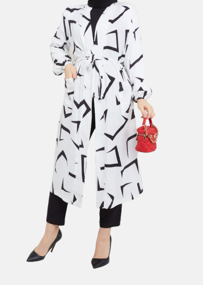 BORAGO Kimono Blanc & Noir