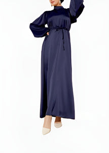 Blue Satin Dress