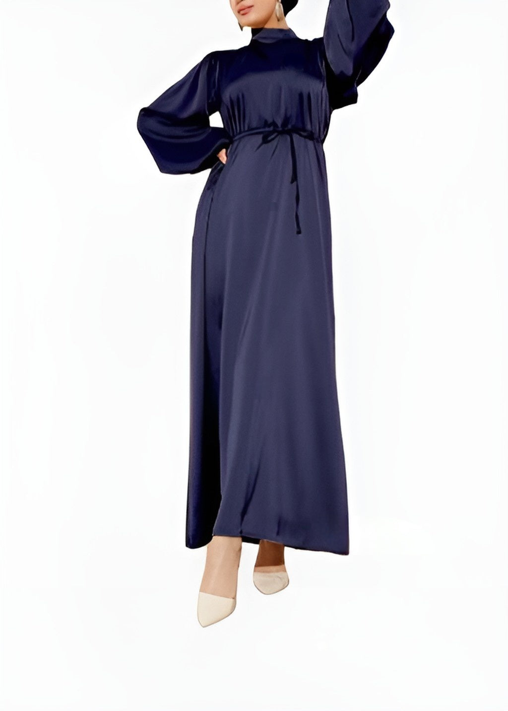 Blue Satin Dress