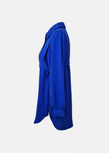 Load image into Gallery viewer, Electric blue shirt tunic
