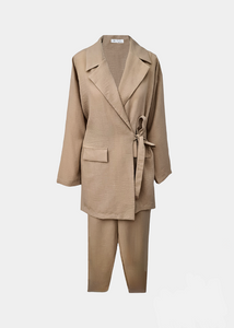 Beige blazer &amp; pants set