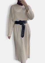 Load image into Gallery viewer, Beige knit dress
