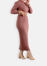 Load image into Gallery viewer, Long cardigan &amp; dress set Pink
