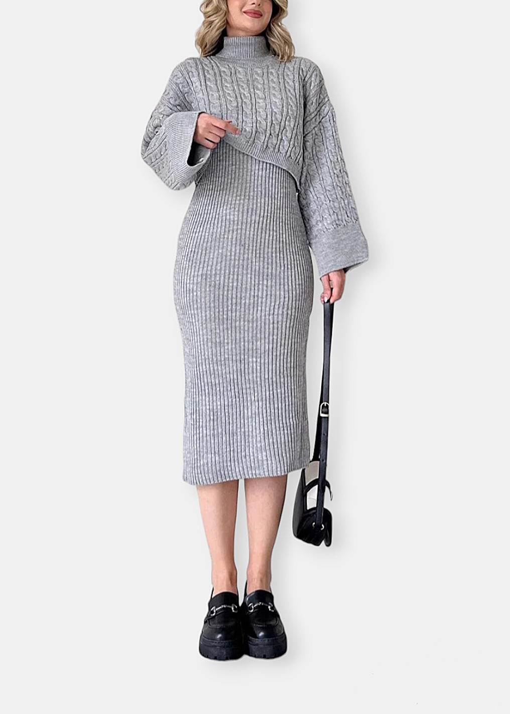 Gray Dress Set